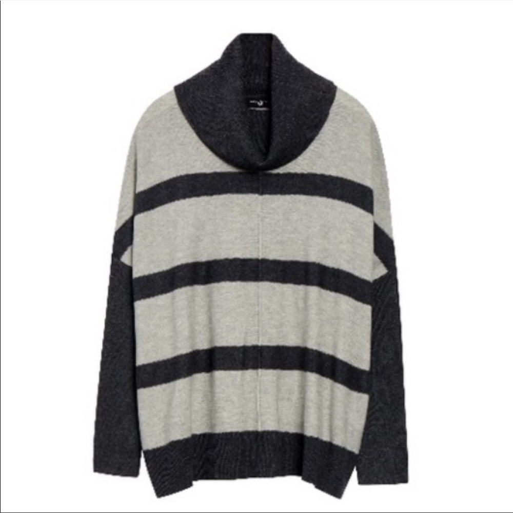 Stitch Fix l Colour Works Grey Cowl Neck Sweater, Medium